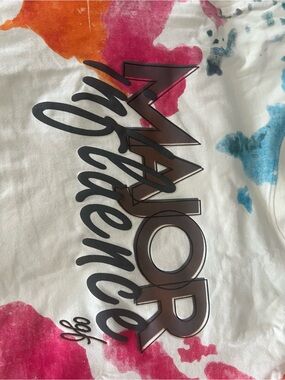 White & Multicolor 'Major Difference' Graphic Kids Tee